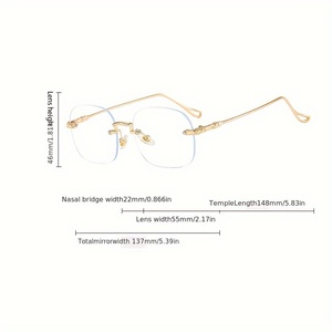 Gafas Ovaladas Sin Montura Sexys de Alta Gama Personalizadas, Gafas Unisex de Alta Calidad con Protección Contra la Luz Azul, Modelo <span class=keywords><strong>P</strong></span> <span class=keywords><strong>a</strong></span> <span class=keywords><strong>l</strong></span> <span class=keywords><strong>S</strong></span> H E O 6007 - Product Image 6