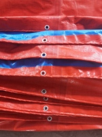 Lona Resistente al Desgaste de Doble Color para Camiones y Camionetas Ligeras, Naranja por Fuera y Azul Cielo por Dentro