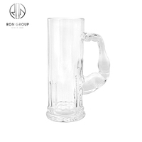 Offre Spéciale grande taille gravée diamant fond Transparent bière verre tasse belge Lager bière tasses