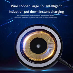 Produits les plus vendus Chargeur <span class=keywords><strong>sans</strong></span> <span class=keywords><strong>fil</strong></span> magnétique 10W en cuivre pur avec grand écran couleur C50 pour téléphones (affichage de la puissance et de la température) - Product Image 5