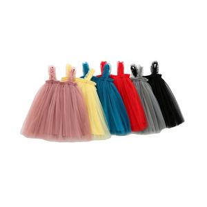 Nuevo Diseño de Vestido de Verano para Niñas de 1 a 6 Años, Falda de Encaje de Color Sólido, Vestido de Princesa con Tirantes y Malla para Fiestas - Product Image 1