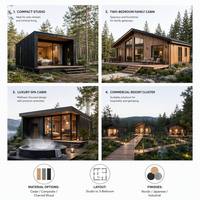 Villa préfabriquée de luxe moderne à 2 étages, 40 pieds, avec structure en acier, design de conteneur, maison modulaire personnalisée, 2 chambres