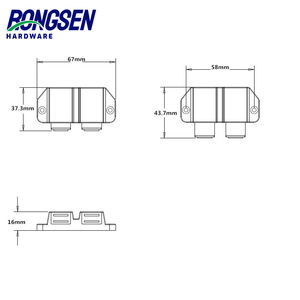 目に見えない磁気プラスチック製キャビネットドア モダンデザイン リバウンサー タッチラッチ ダブルドアキャッチとドアクローザー キッチン用 - Product Image 5
