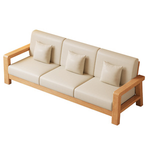 Solid Wood <b>Sofa</b> <b>Bed</b> L Shape Convertible Modern Minimalist Living Room Furniture For <b>Small</b> Apartment - Product Image 4