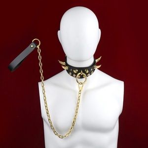 FUNSM Leather Collar with Spike BDSM Bondage Kit Sexy Collar and Leash Fetish Sex <b>Toys</b> Collar <b>for</b> <b>Men</b> Women - Product Image 5