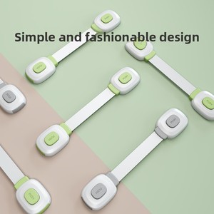Verrou de sécurité enfant pour armoire et réfrigérateur, protection bébé, boucle anti-ouverture pour <span class=keywords><strong>tiroir</strong></span> coulissant, attaches de verrouillage en plastique pour armoire - Product Image 4