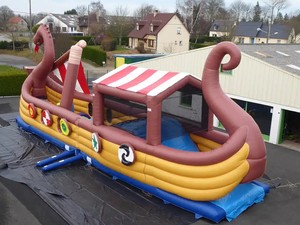 Gorila <span class=keywords><strong>de</strong></span> obstáculos inflable <span class=keywords><strong>de</strong></span> Barco Pirata vikingo divertido y duradero, carrera <span class=keywords><strong>de</strong></span> obstáculos <span class=keywords><strong>de</strong></span> Barco Pirata inflable - Product Image 2