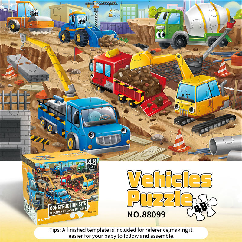 88099-Véhicule d'ingénierie-48 PCS - boîte couleur