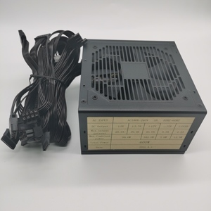 Alta qualità dell'alimentazione elettrica di 600W ATX con la fonte di alimentazione nera del bronzo del cavo piano 600W - Product Image 1