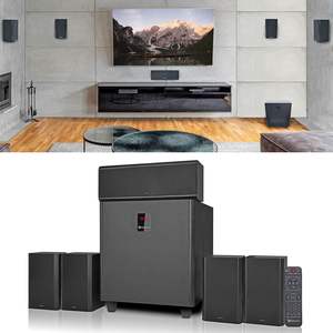 Système Home Cinéma 5.1 Canaux Rockville HTS820 1500W avec Caisson de Basses 8 Pouces, Bluetooth, USB, Télécommande et Supports pour Haut-parleurs - Product Image 1