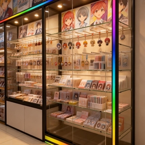 Vitrina de exhibición con tapa de cristal para joyería, vitrina de cristal templado personalizada con iluminación LED de color en la base, escaparate para tienda de artículos para fumadores - Product Image 2