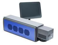 Machine de codage laser CO2 industrielle en ligne, refroidie par air, imprimante laser, machine de marquage de date et de logo sur film plastique PP, bouteille en verre