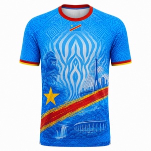 Maillot de football original domicile/extérieur de l'équipe nationale du Congo (RDC) Léopard 2026 pour homme - Product Image 2