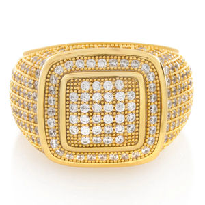 Nouvelle bague tendance pour homme, personnalisable, avec diamant créé en laboratoire, largeur 18 mm, classique, unisexe, pour mariage ou soirée - Product Image 1