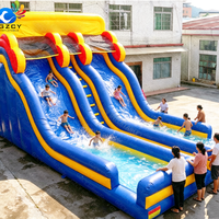 Toboggans aquatiques gonflables, prix d'usine, toboggans aquatiques gonflables personnalisés, longs toboggans gonflables pour adultes