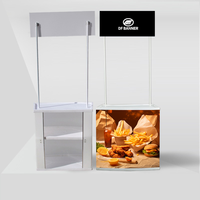 Comptoir promotionnel portable en PVC, table pliable, kiosque très demandé pour salons professionnels, publicité et vitrines d'exposition