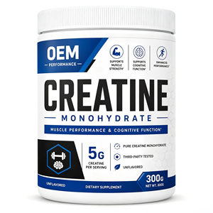 OEM ODM <b>Creatine</b> <b>Monohydrate</b> Powder GMP Halal 60 Servings 300g Unflavored Just One Ingredient No Additives No Fillers - Product Image 1