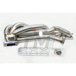 TM Performance SS304 B * W 3,0mm de espesor montaje superior T3 <span class=keywords><strong>Turbo</strong></span> colector de acero inoxidable para 92-98 <span class=keywords><strong>BMW</strong></span> E36 325i 328i con V44 Wastegate - Product Image 1