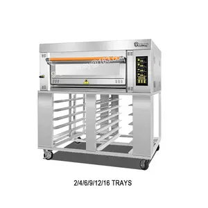 Equipo de panadería profesional 2 capas de gran capacidad panadero hornear pastel Pizza horno con vapor