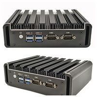 Mini ordinateur industriel sans ventilateur I5 I7 4th 4G 8G Dual 1000M Lan PC industriel bon marché