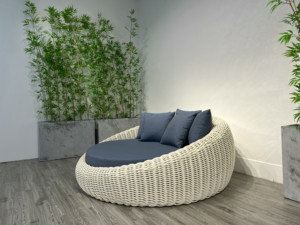 Vente chaude nouveau jardin d'hôtel dédié extérieur rotin circulaire meubles de lit paresseux - Product Image 3