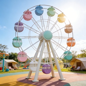 Rueda de la Fortuna Decorativa Navideña Directa, Rueda de la Fortuna Navideña para Exteriores, FRP+Acero, Nuevo Diseño 2025 para <span class=keywords><strong>Instalaciones</strong></span> de Parques de Atracciones - Product Image 1