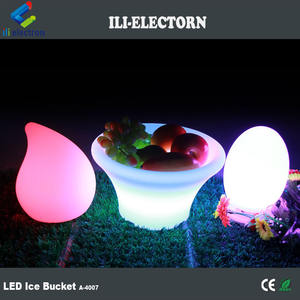 Cubo de hielo LED con puerto de flores de plástico que cambia de color con control remoto para bar - Product Image 4