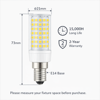 Ampoule LED résidentielle en céramique E14, 88 LED, 7W, 720LM, Ra>80, pilote IC, sans scintillement, certifiée RoHS/CE, AC220-240V