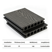 Planches de terrasse en composite bois-plastique 3D modernes, carrées, antidérapantes, imperméables, ignifuges et résistantes aux intempéries