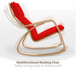 เก้าอี้พักผ่อนทรงโมเดิร์น สำหรับห้องนั่งเล่น เฟอร์นิเจอร์ไม้เนื้อแข็ง คุณภาพสูง นั่งสบาย ดีไซน์โค้งงอ - Product Image 6