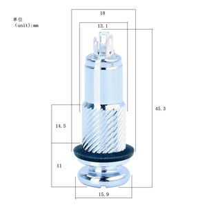 Vente en gros 6.35 Sortie <span class=keywords><strong>Jack</strong></span> Guitare Pickup Queue Nail <span class=keywords><strong>Jack</strong></span> Endpin Guitare <span class=keywords><strong>Jack</strong></span> pour <span class=keywords><strong>Fender</strong></span> Basse - Product Image 2