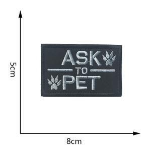 Dịch vụ Dog K9 hình chữ nhật thêu các bản vá lỗi với móc và vòng lặp - Product Image 5