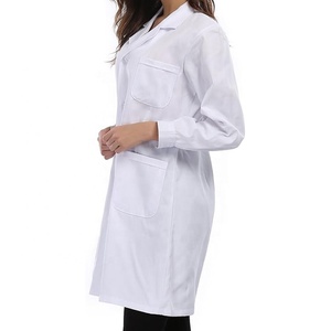 Blouse médicale longue à manches longues en polycoton pour pharmacien, dentiste, femme, blouse <span class=keywords><strong>de</strong></span> laboratoire blanche, blouse <span class=keywords><strong>de</strong></span> laboratoire professionnelle pour médecin, infirmière, femme - Product Image 4