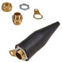 Kit de presse-étoupe IP2X pour applications intérieures BW20 en laiton avec câble blindé, écrou de blocage, étiquette de mise à la terre et gaine en PVC pour AWA