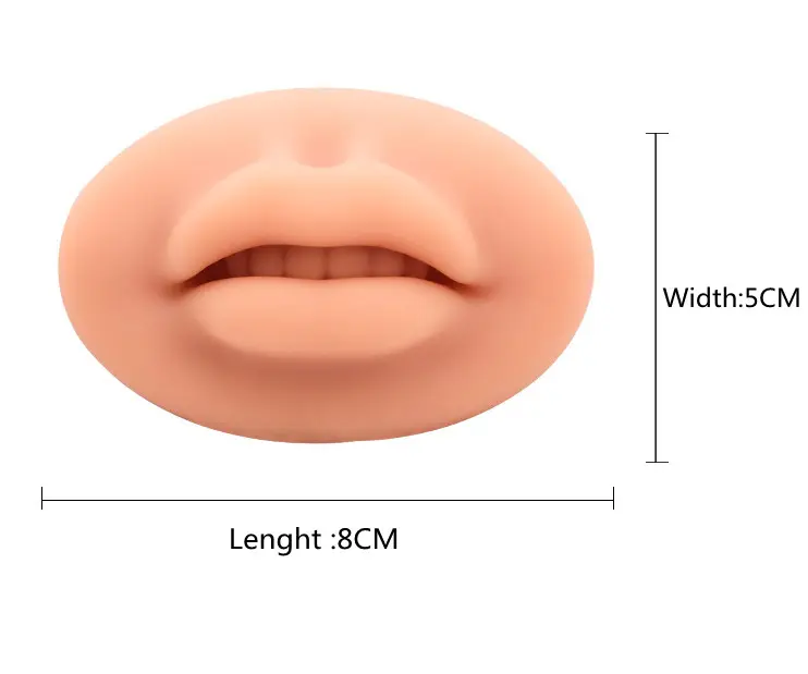 Groothandel Permanente Make Grote Lippen 3D Siliconen Effen Oefening Hechtdraad Gezicht Latex Bruin Microblading Tattoo Praktijk Huid 10-