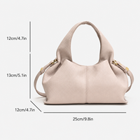 Fournisseur de sacs hobo minimalistes souples en cuir PU avec fermeture éclair, légers, à bandoulière, faible MOQ 10 pour la distribution mondiale
