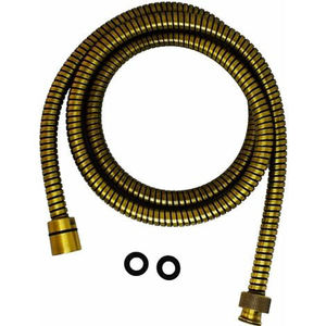 Moderno Tubo Flessibile per Doccia Conico Intrecciato da 150 cm in Acciaio Bronzato 1/2\" X 1/2\" con Finitura Cromata per Bagno - Product Image 3