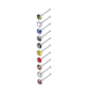 Ensemble de bijoux de corps de goujon de nez invisible d'<span class=keywords><strong>aiguille</strong></span> fine d'acier inoxydable de la mode des femmes 20G avec Piercing d'anneau de nez - Product Image 4