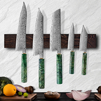 Support mural magnétique premium pour couteaux en bois de wengé, bande magnétique de 16 pouces pour couteaux de cuisine, blocs muraux magnétiques en bois robustes pour couteaux