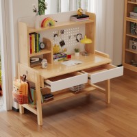 Bureau d'étude, bureau de travail, bureau informatique ; Bureau intégré réglable en hauteur avec étagère et ensemble chaise