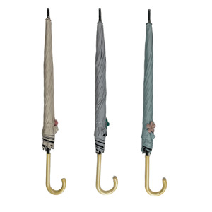 Parapluie de voyage droit en bois à long manche, anti-UV UPF 50+, style délicat et élégant - Product Image 3