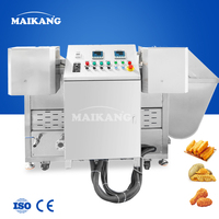 Geavanceerde automatische frietmachine met temperatuurregeling en automatische afvoer voor aardappelchips, cassave, yam en uien.