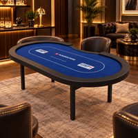Table de poker pliable de qualité casino YM Professional avec éclairage LED pour jeux de hasard ou fêtes