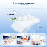 Étui de téléphone étanche transparent en TPU avec cordon de cou pour la natation, la plongée, compatible avec les écrans tactiles, pour le rafting en plein air, compact