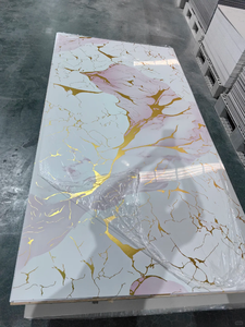 Paneles <span class=keywords><strong>de</strong></span> PVC UV Calacatta Gold |   Paneles Decorativos <span class=keywords><strong>de</strong></span> Pared Estilo <span class=keywords><strong>Mansión</strong></span> con Rejilla WPC, Interiores <span class=keywords><strong>de</strong></span> Lujo para Cafés Coreanos y TikTok - Product Image 3