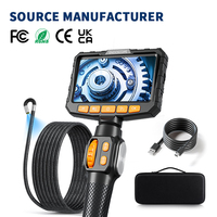 Système de caméra d'inspection avec écran de 5 pouces, endoscope industriel pour les travaux et la maintenance d'inspection automobile et de canalisations