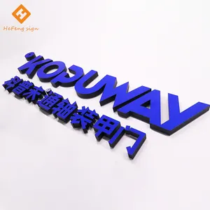 HEFENG Custom Hot venda acrílico 3D LED plástico caracteres luminosos assinar palavra para a loja sinal