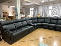 Luxuriöses Modernes Modisches Schwarz-Braunes Leder Elektrisches Relaxsofa-Set für Wohnzimmermöbel