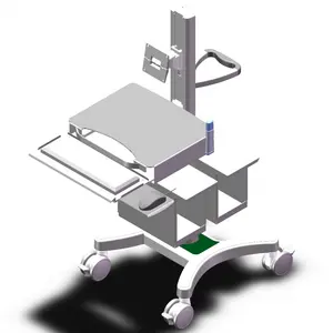 Carrello medico del monitor del carrello del monitor di alluminio del carrello portatile del monitor dei segni vitali