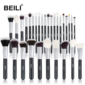 Venta al por mayor logotipo personalizado Morph polvo suave mezcla de pelo natural de lujo 30 piezas mango de madera negra juego de brochas de maquillaje - Product Image 1